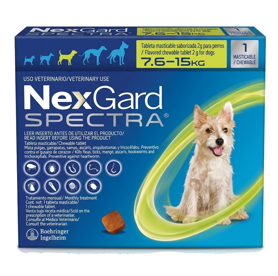 NEXGARD TAB. SPECTRA 7.5 A 15 KG